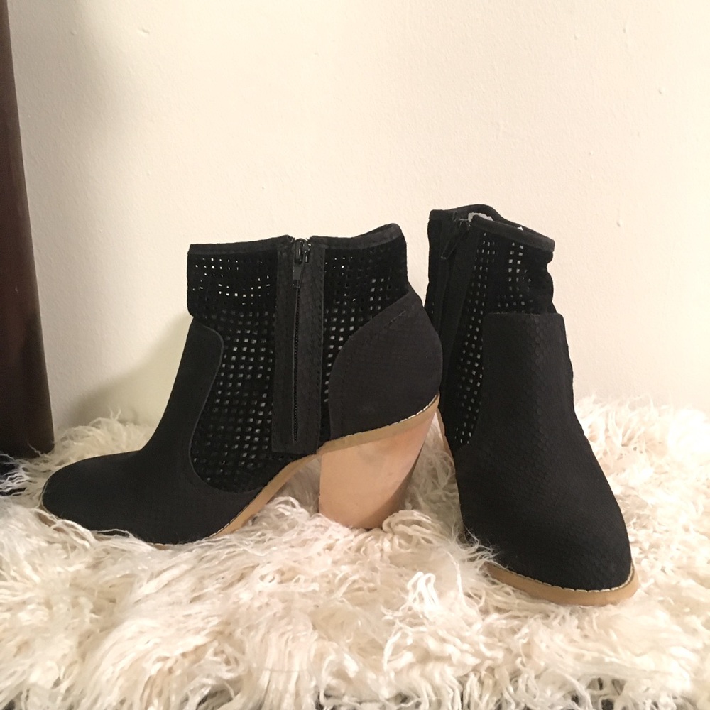 Black Suede Leather Ankle Boot- Kelsi Dagger